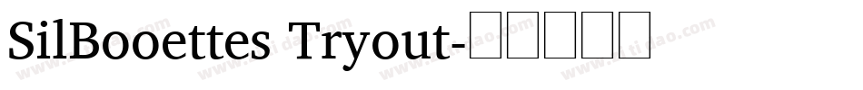 SilBooettes Tryout字体转换